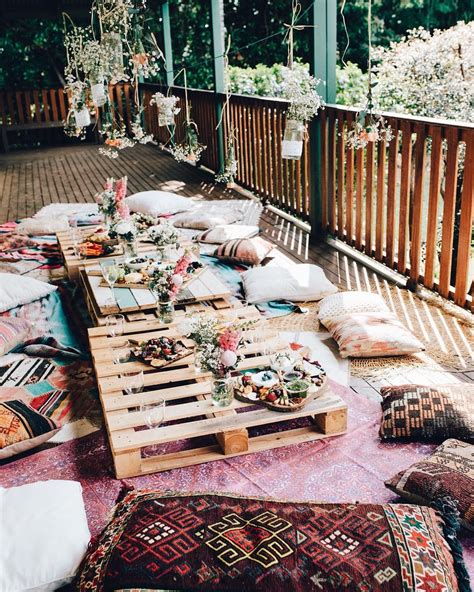 Bohemian Table Bohemian Outdoor Outdoor Dinner Parties Backyard Party