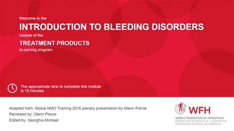 Introduction To Bleeding Disorders Elearning Platform