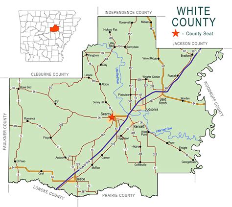 Zz White County Map Encyclopedia Of Arkansas