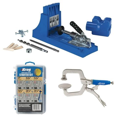 Kreg K4 Pocket Hole Jig With Face Clamp And Screw Kit For Woodworking
