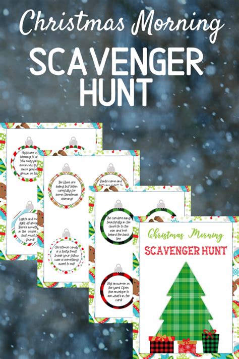 The items are often very simple things such as a pebble or a cup. Printable Christmas Scavenger Hunt