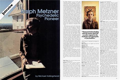 ralph metzner psychedelic pioneer high times march 79