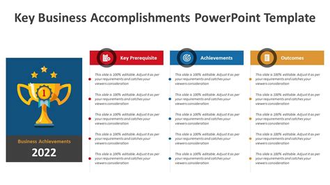 Key Business Accomplishments Powerpoint Template Achievement Ppt