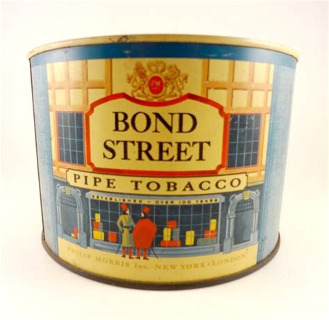 Vintage Pipe Tobacco Tin Bond Street Philip Morris