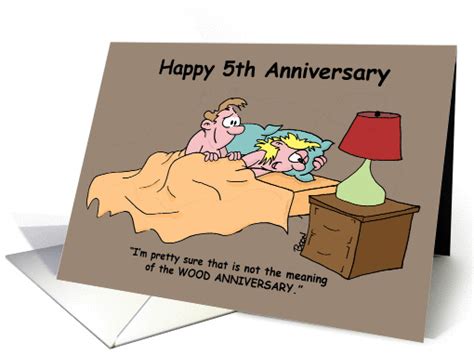 5th anniversary sex humor for adults card 1029911