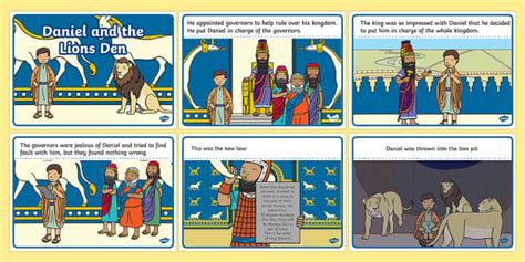 Daniel And The Lions Den Story Sequencing A4 Twinkl