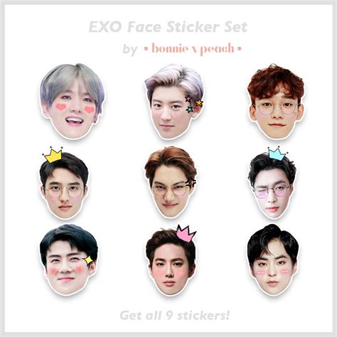 Exo Face Sticker Set Shopee Philippines