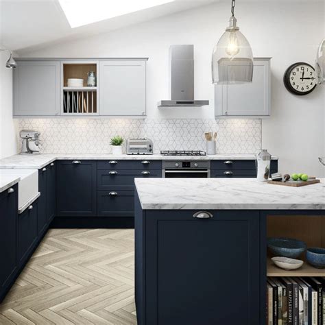 See more ideas about kitchen design blue kitchen cabinets and home. navy blue shaker kitchen cabinets uk - Google Zoeken in ...