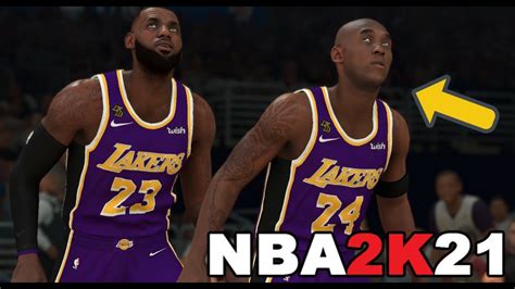 Nba 2k21 How To Add Kobe Bryant To Current Lakers Team Youtube