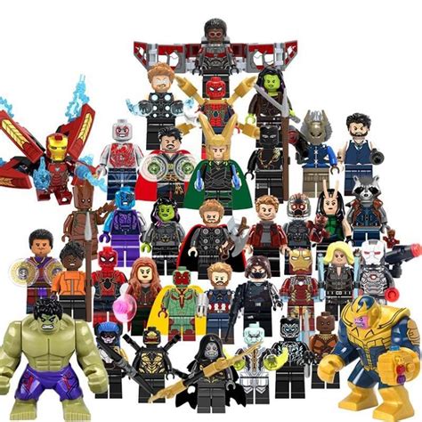 Avengers Infinity War Super Heroes Thanos Hulk Loki Lego Minifigures
