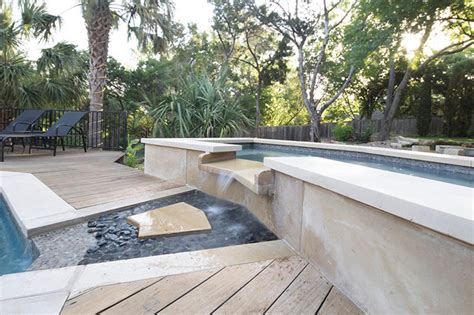 Pool Upgrade With Lueder Stone Spillway And Mexican Pebbles