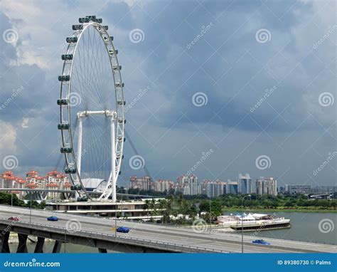 Singapore Skyline On Sunny Day Stock Photo Image Of Downtown Ferris