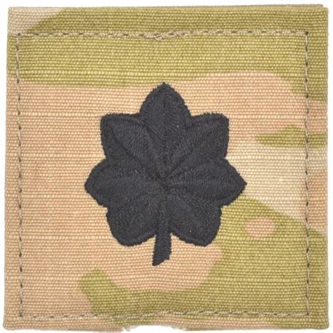 Army Rank W Hook Fastener Backing Lieutenant Colonel 3 Color Ocp