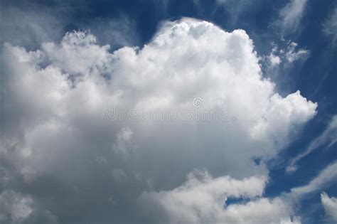 Thick Fluffy Cumulus Clouds In Sky Stock Image Image Of Freedom