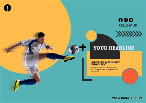 Free Football Player Creative Ads Banner Design Template Psd Indiater