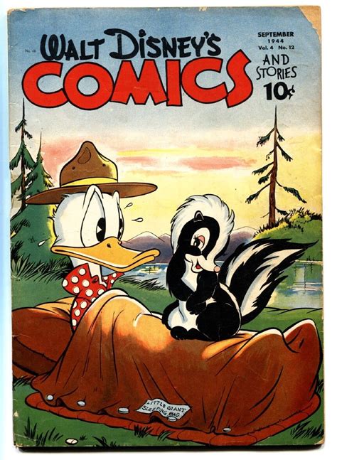 Walt Disney S Comics And Stories 48 1944 Donald Duck Skunk Comic Book Comic Books Golden