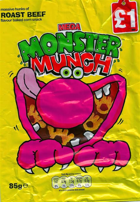 Cheeseburger Crisps And Other Stories Mega Monster Munch Roast Beef Flavour