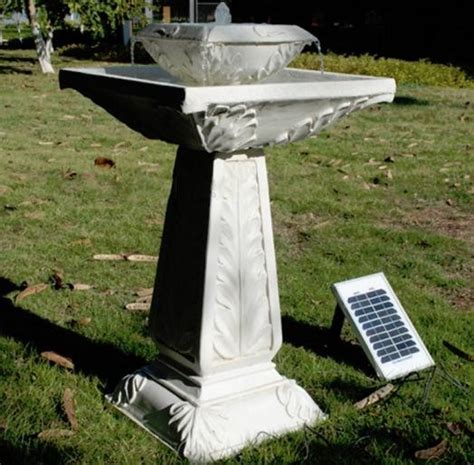 Large Solar Powered Outdoor Garden Water Fountain Feature