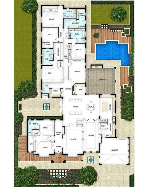 Single Storey Floor Plan With Space Boyd Design Perth Farmhouse