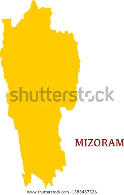Mizoram India Vector Map High Detailed Stock Vector Royalty Free