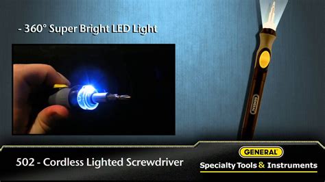 502 Cordless Led Lighted Precision Screwdriver Youtube