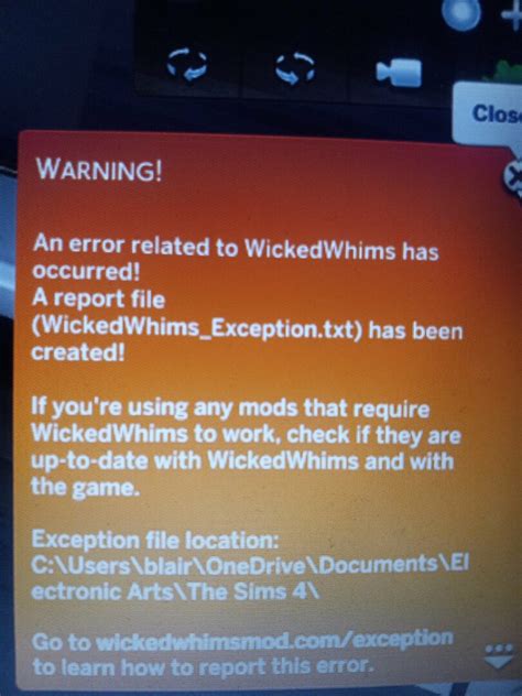 Sims Disappear During Sex Error Message Pops Up Pls Help Wickedwhims Loverslab