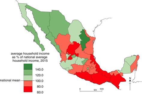 The Pattern Of Household Incomes In Mexico 2015 Geo Mexico The