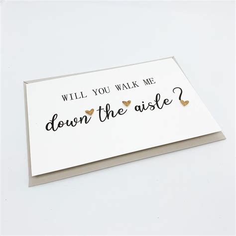 Will You Walk Me Down The Aisle Card Will You Give Me Away Etsy UK