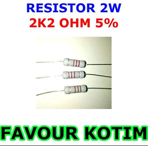 Jual Resistor 2k2 22k Ohm 2 Watt 2 W 2w 5 Persen Fvkotim Di Lapak