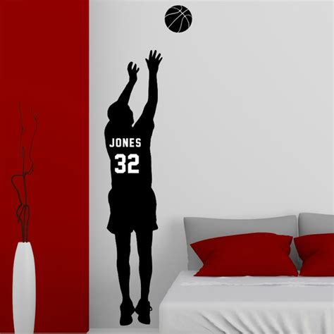 Personalized Basketball Player Decal Name Sports Wall Decal Etsy