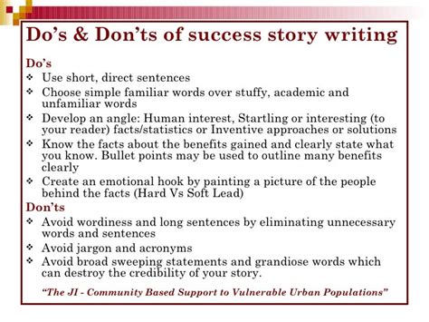 How To Write A Success Story