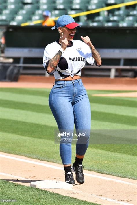 actress amber rose celebrates a hit during javale mcgees juglife womens sports fashion