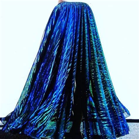 Ameynra Fashion Peacock Color Sparkling Skirt Sparklingskirt