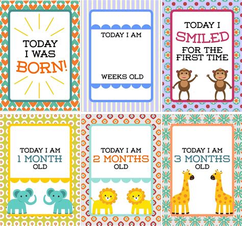 Baby Milestonecards Printable