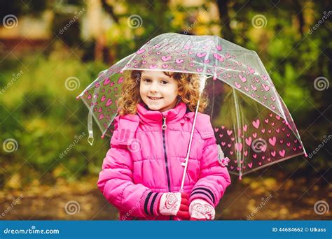 Cute Baby Girl With Umbrella