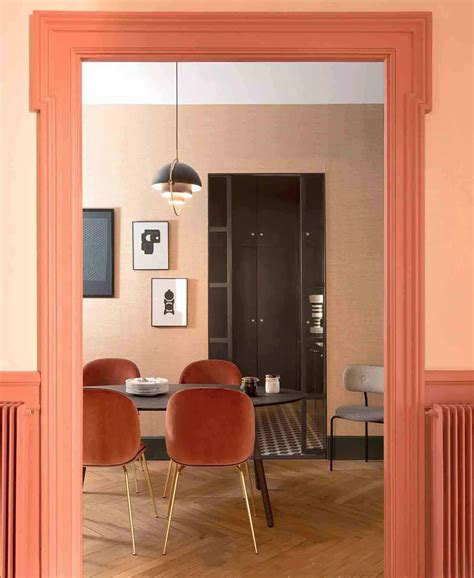 Peach Dining Room Chambre Colorée Architecte Interieur Idée Chambre