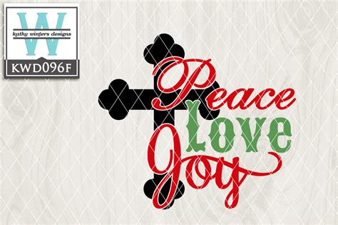 Christmas Svg Peace Love Joy Kwd096f 9352 Cut Files Design Bundles