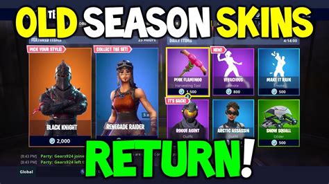 The micheal jackson skin and other items in the concept received many praises from fans within the fortnite community, however, these items haven't made it to the actual game. *NEW* Fortnite PAST SEASON SKINS AND EMOTES RETURNING TO ...