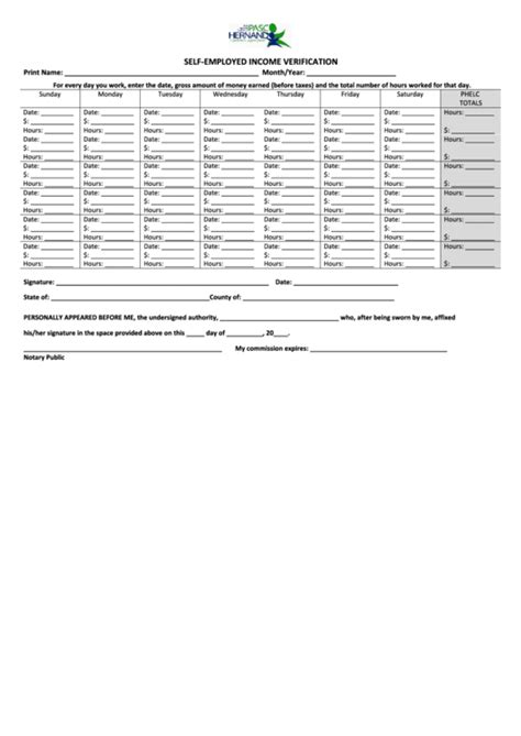 employed income verification form printable