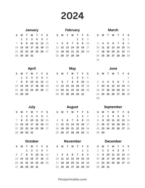 Free Printable Yearly Calendar For 2024 2025 And Beyond Us Holidays