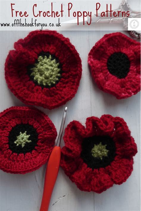 Free Crochet Poppy Patterns Easy And Quick Off The Hook For You