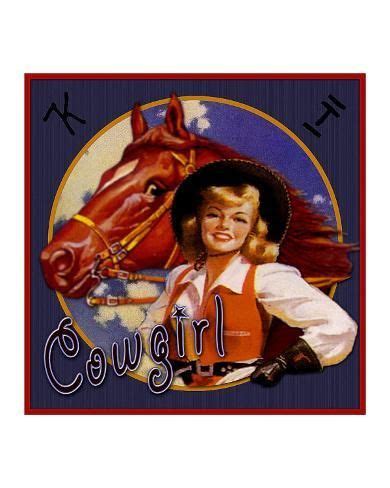 'Western Cowgirl' Giclee Print | Art.com in 2021 | Cowgirl art, Cowgirl ...