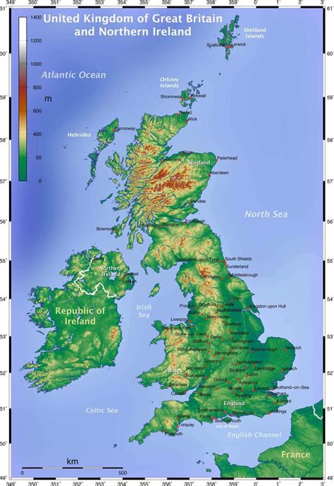 Map Of Great Britain British Isles Map Relief Map