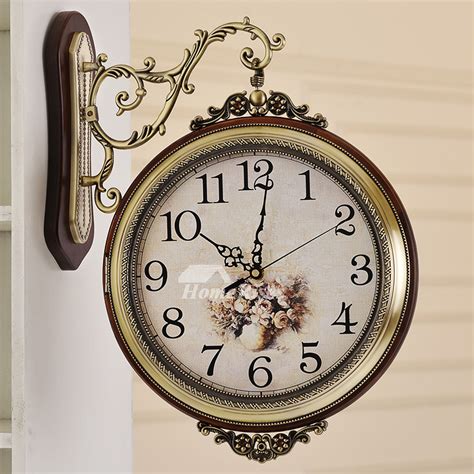 Two Sided Wall Clock Wall Design Ideas