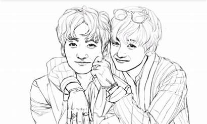 Bts Coloring Pages Kpop Sheets Template Sketch