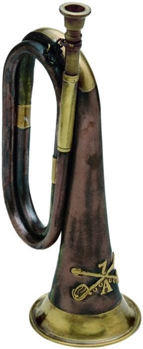 Civil War 7th Cavalry Antiqued Bugle The United States Replica Gun