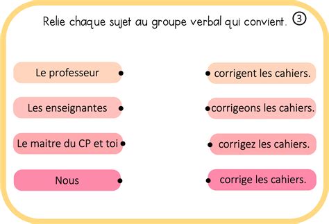 Ateliers Autonomes Orthographe Laccord Du Verbe Avec Le Sujet