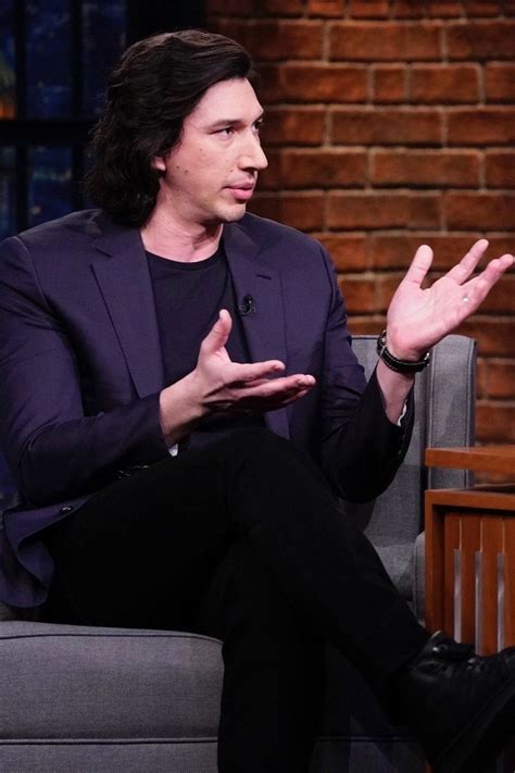 Adam Driver Being Interviewed For The Late Night With Seth Meyers Show Airing 41119 Adam
