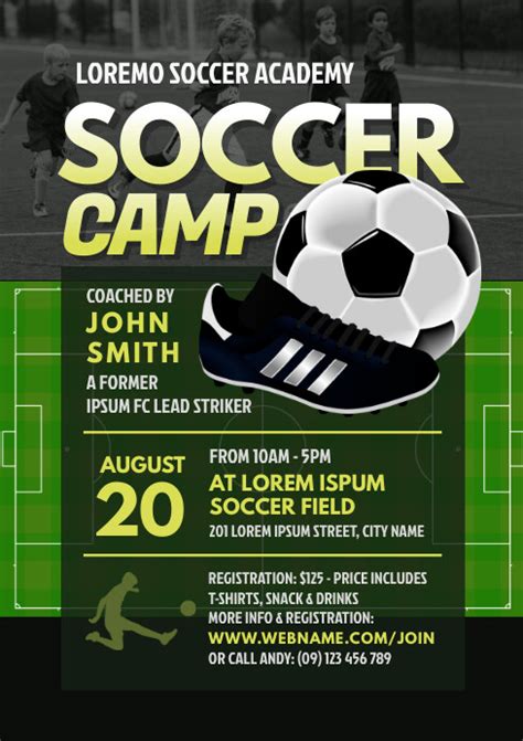 Copy Of Soccer Camp Flyer Template Postermywall