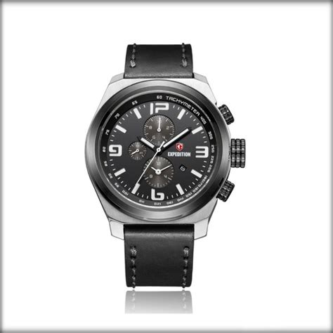 jual jam tangan pria expedition original e 6356 mc sport casual chronograph silver black leather